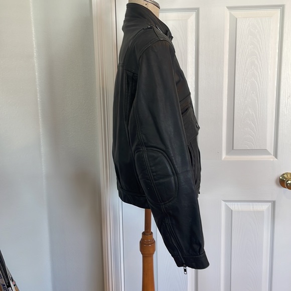 Vintage aviator leather jacket bomber motorcycle brown women’s size 36 - Picture 2 of 16